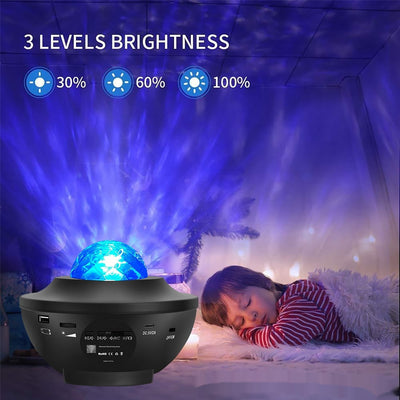 Small Bowl Starry Sky Projection Lamp USB Bluetooth Music