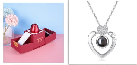 Hot Valentine's Day Gifts Metal Rose Jewelry Gift Box