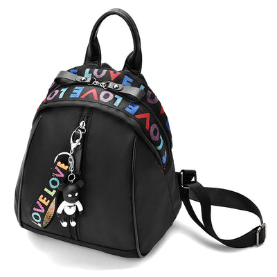 Bear Alphabet Ribbon Backpack Female Designer