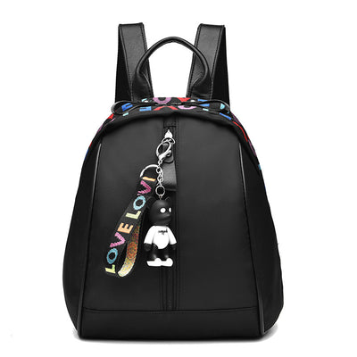 Bear Alphabet Ribbon Backpack Female Designer