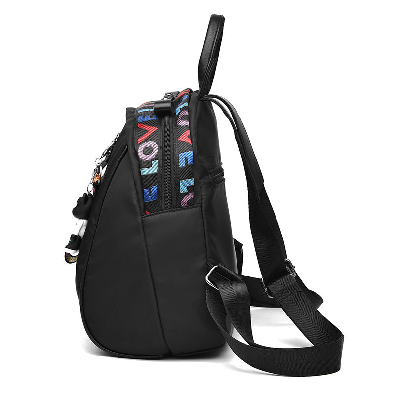 Bear Alphabet Ribbon Backpack Female Designer