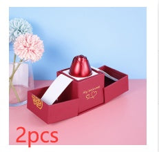 Hot Valentine's Day Gifts Metal Rose Jewelry Gift Box