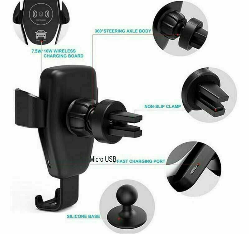 10W QI Wireless Fast Car Charger Mount Holder