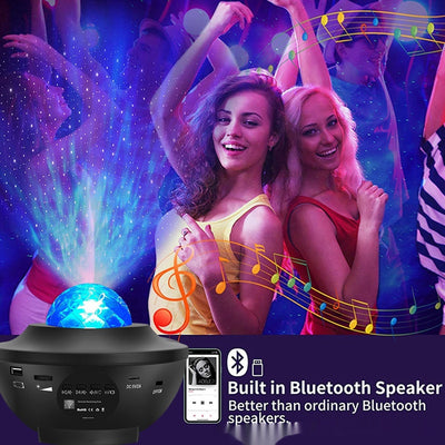 Small Bowl Starry Sky Projection Lamp USB Bluetooth Music